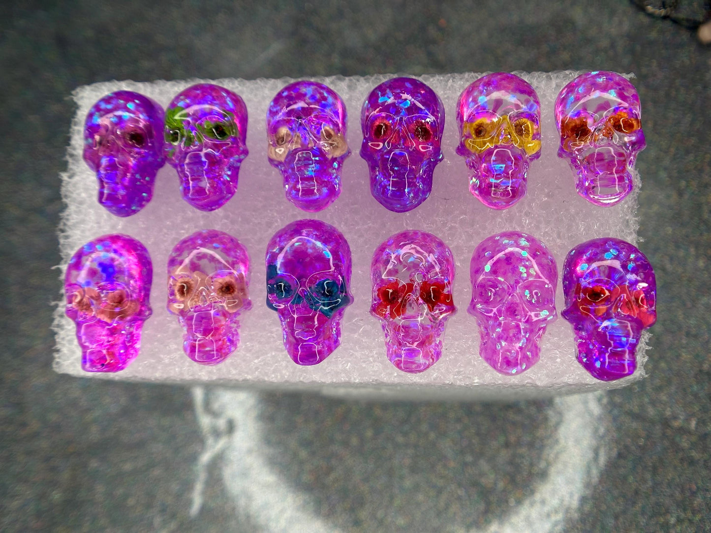 Mini Skull Pins β Set of 12