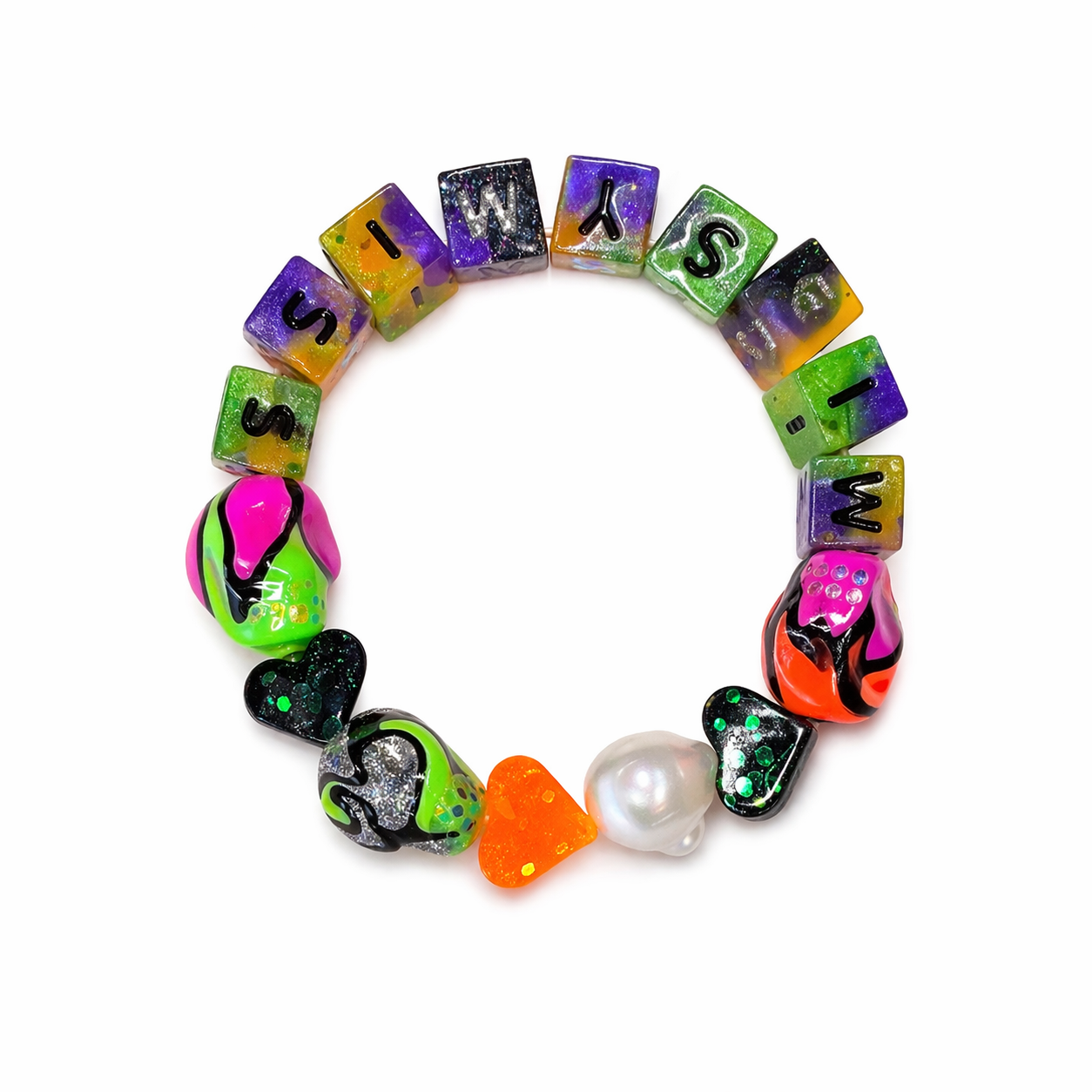Personalized Skull Name Bracelet – Custom Handmade Skull Jewelry