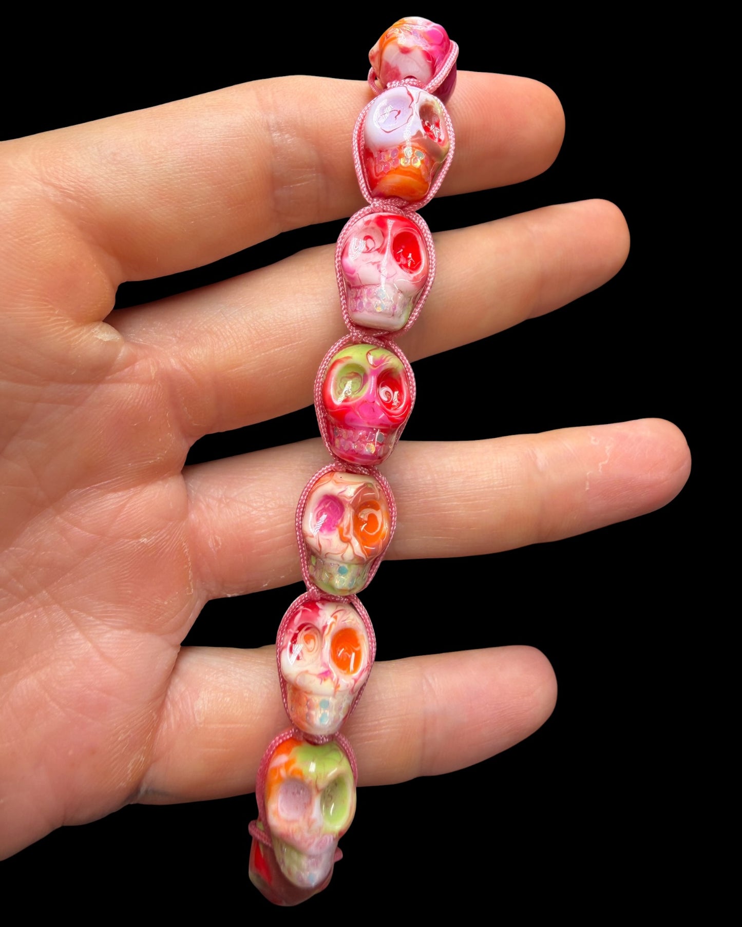 Psychedelic skull bracelet