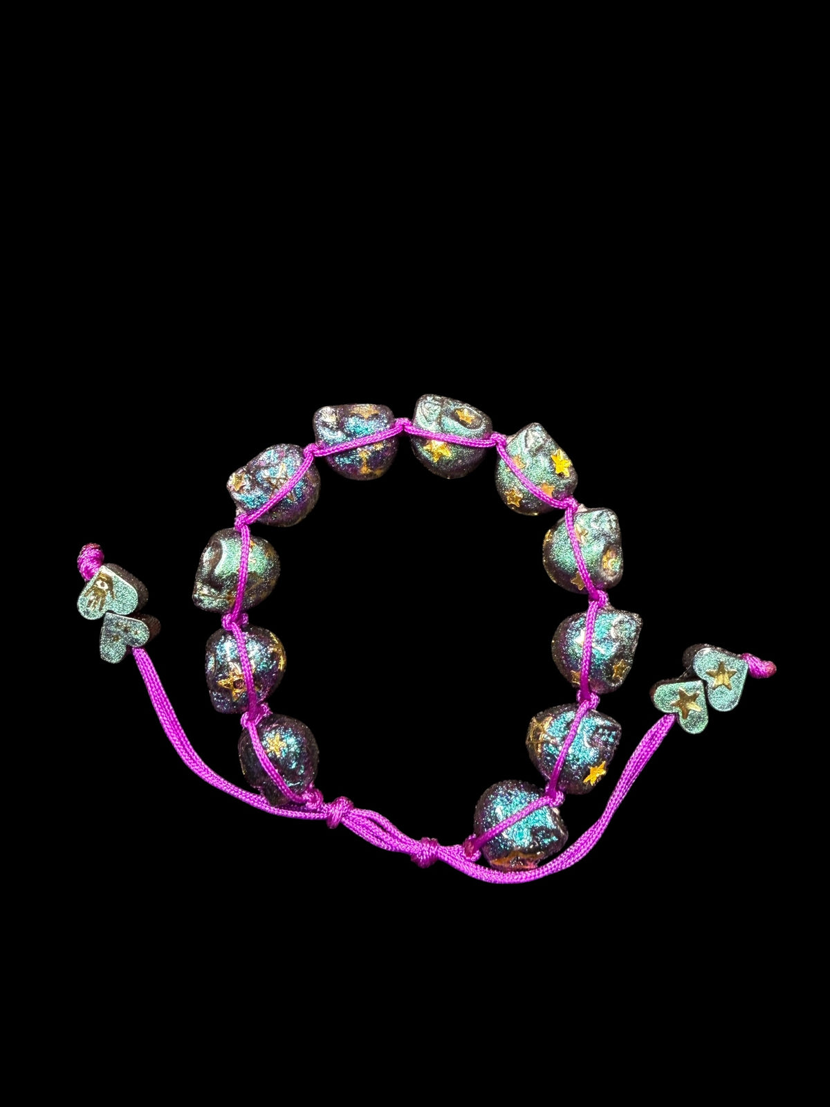 Galaxy skull bracelet