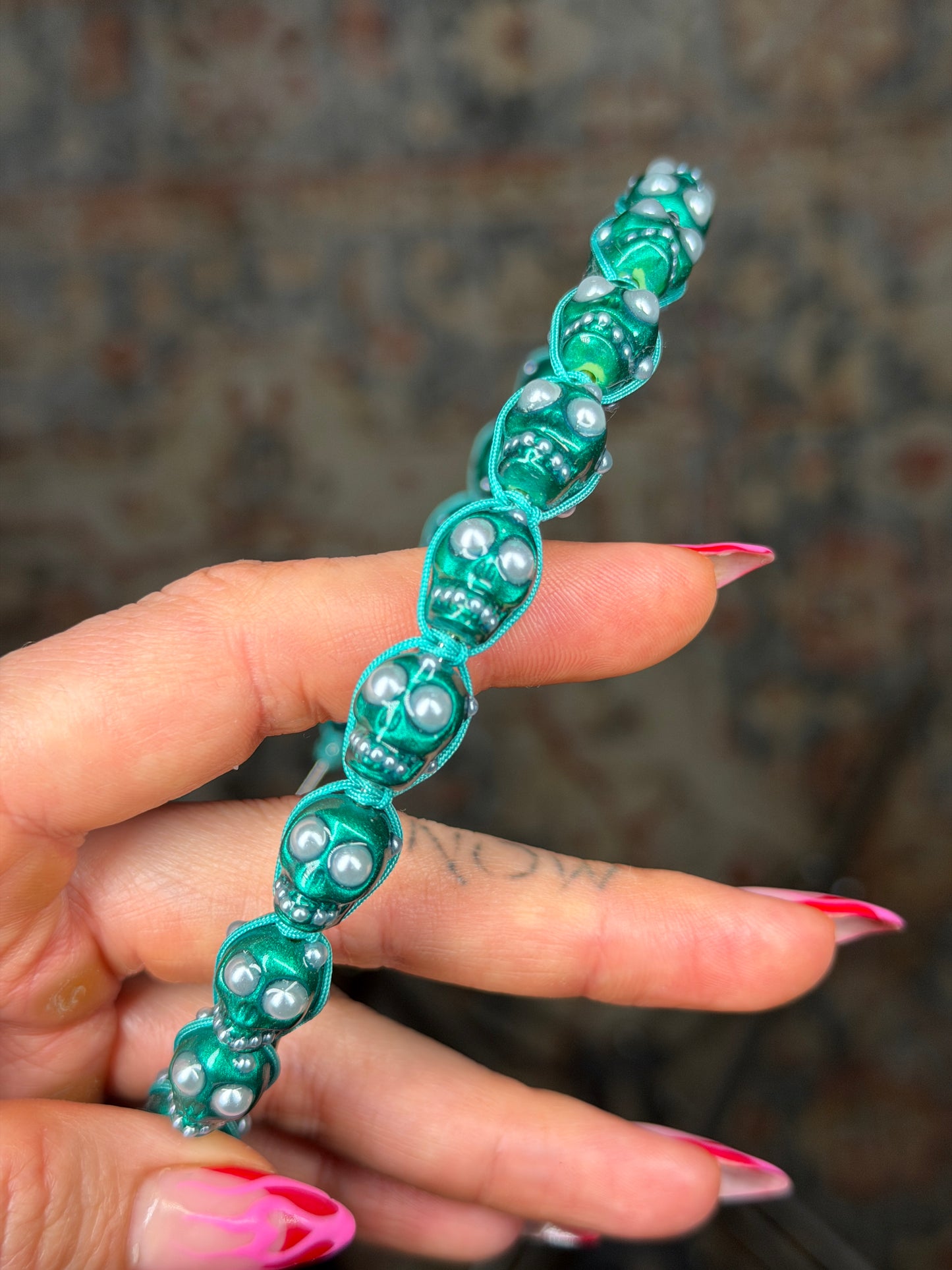 Perlas – Pearl Skull Headband | Handmade Gothic Hair Accessory