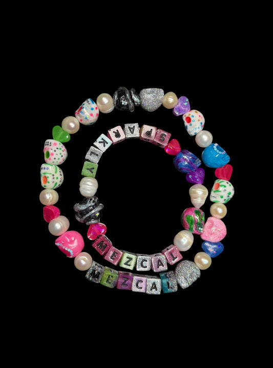 Skull Matching Set – Pet Necklace & Owner Bracelet | Handmade Gothic Accessories